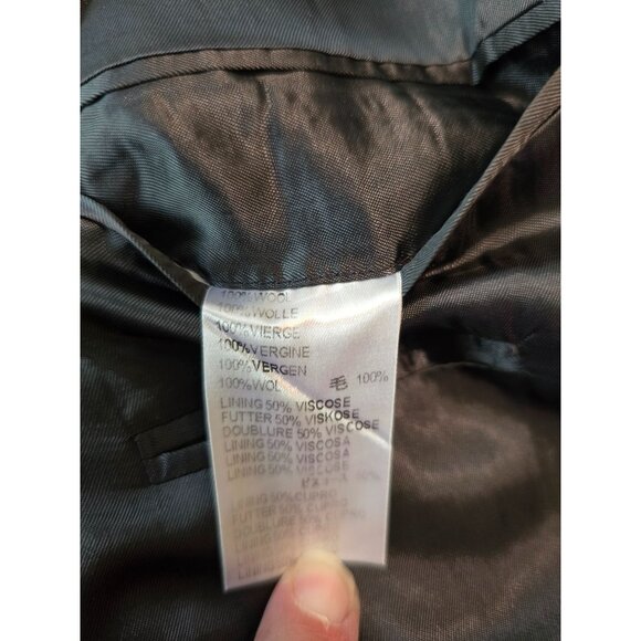 Gieves & Hawkes Savile Row Gray Plaid Suit Jacket With Notch Lapel Classic Fit - Picture 8 of 9